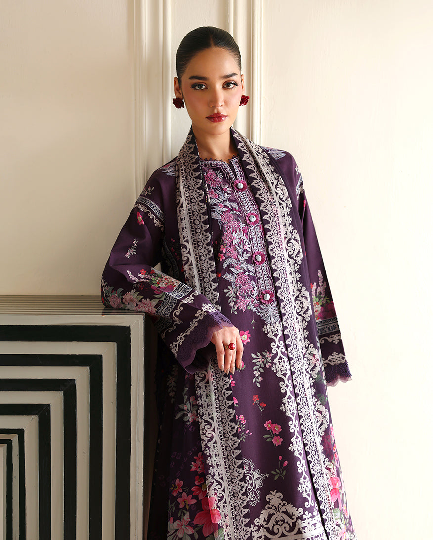 Roheenaz | Eclat Garden Printed Lawn | Poppy bloom by Roheenaz - Designer Dress  - Type : Ladies Clothes - Available at Libayah - 100% Original 