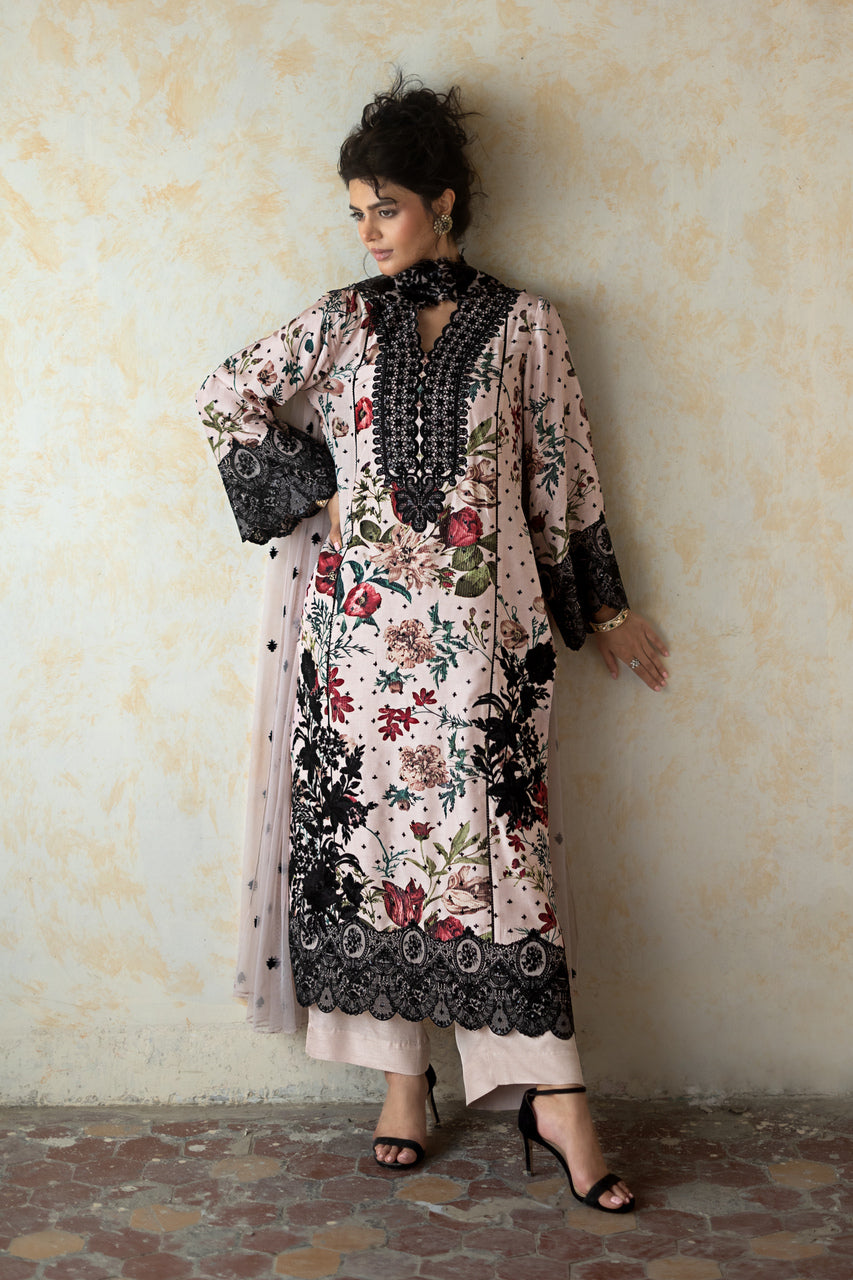 Zainab Chottani | Summer Edition 26 | Powder Serene by Zainab Chottani - Designer Dress  - Type : Ladies Clothes - Available at Libayah - 100% Original 