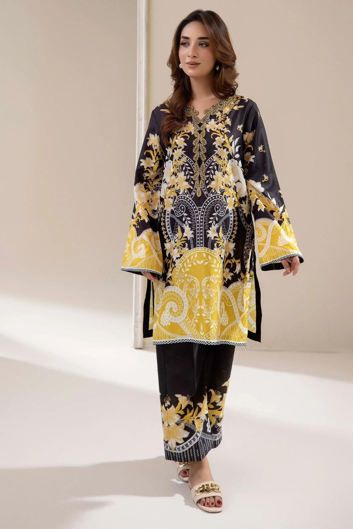 Adans Libas | Embrodiered Co Ord Sets | 4200 by Adans Libas - Designer Dress  - Type : Ladies Clothes - Available at Libayah - 100% Original 