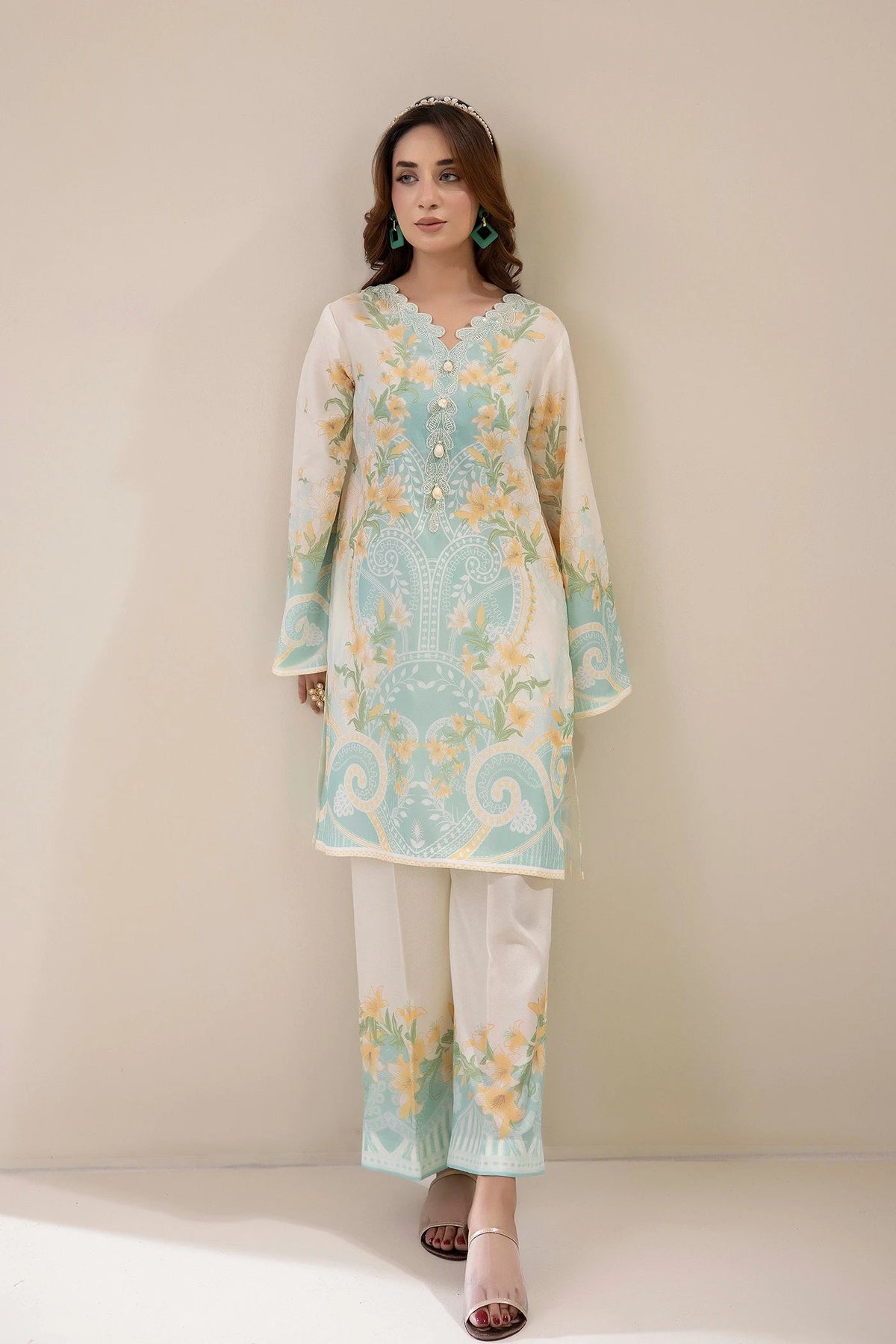 Adans Libas | Embrodiered Co Ord Sets | 4201 by Adans Libas - Designer Dress  - Type : Ladies Clothes - Available at Libayah - 100% Original 