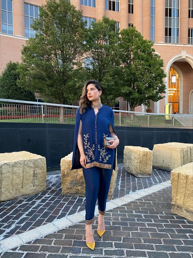 Purple Haze | Velvet Formals |  Blue Raw Silk by Purple Haze - Designer Dress - Type: Ladies Clothes - Available at Libayah - 100% Original