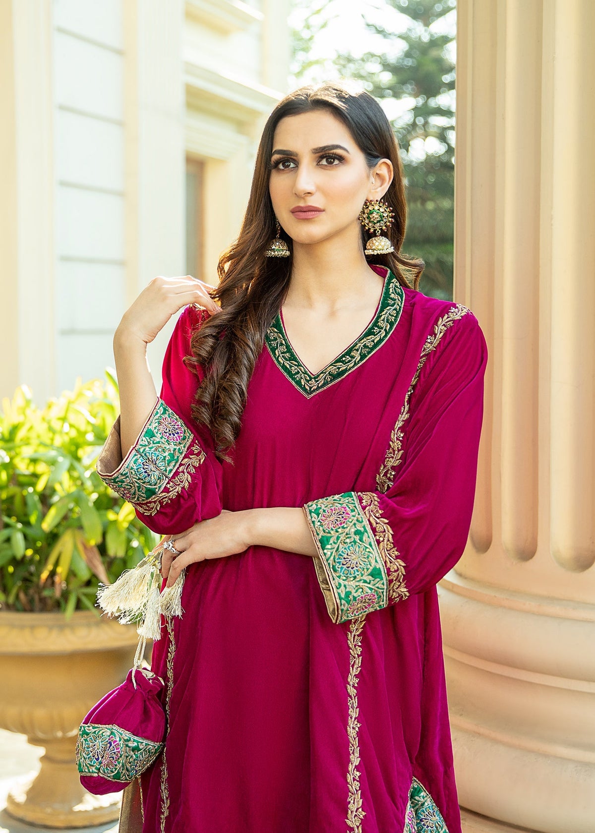 Purple Haze | Velvet Formals |  Hot Pink Velvet by Purple Haze - Designer Dress - Type: Ladies Clothes - Available at Libayah - 100% Original