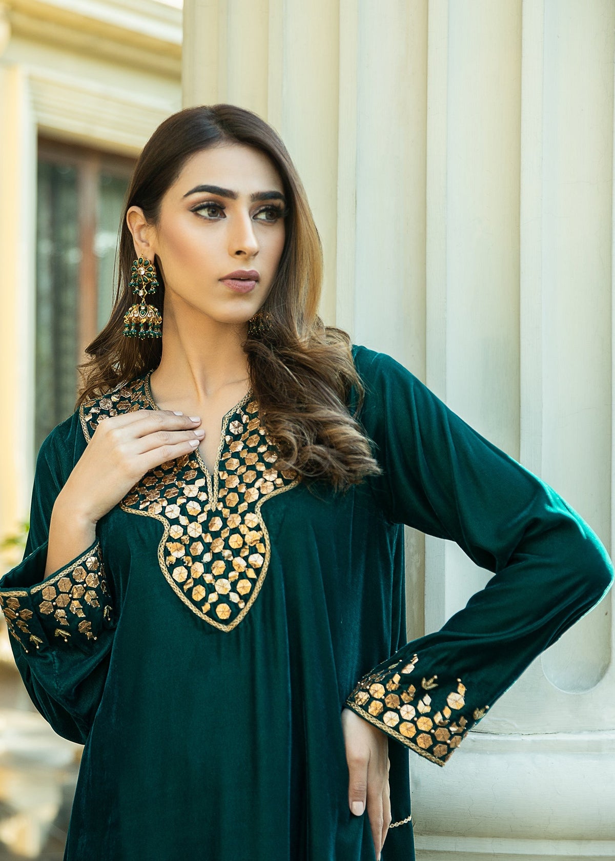 Purple Haze | Velvet Formals |  Teal Blue Velvet by Purple Haze - Designer Dress - Type: Ladies Clothes - Available at Libayah - 100% Original