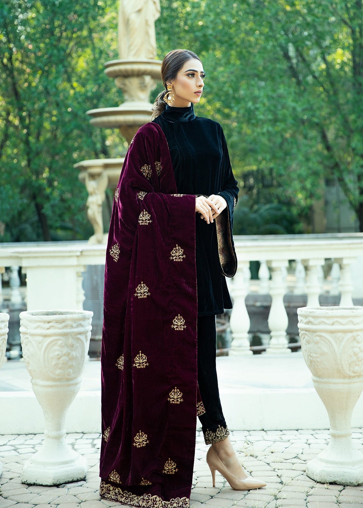 Purple Haze | Velvet Formals |  Black velvet Jacket by Purple Haze - Designer Dress - Type: Ladies Clothes - Available at Libayah - 100% Original