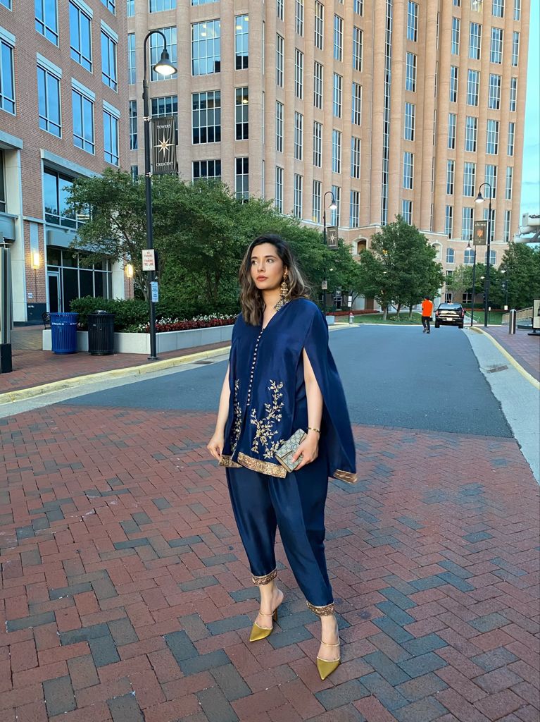 Purple Haze | Velvet Formals |  Blue Raw Silk by Purple Haze - Designer Dress - Type: Ladies Clothes - Available at Libayah - 100% Original