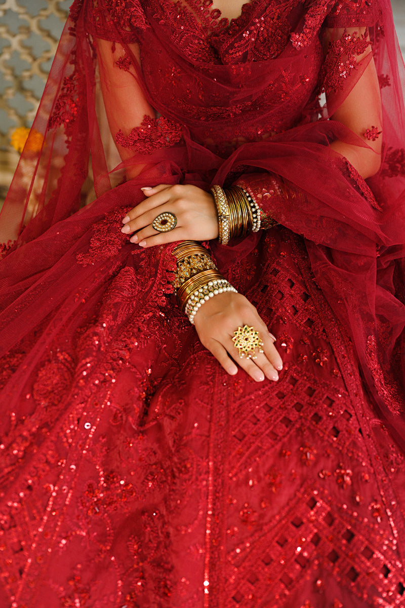 Qalamkar | Singhar Wedding Collection | RF-01 MUSKAAN by Qalamkar - Designer Dress - Type: Bridal - Available at Libayah - 100% Original