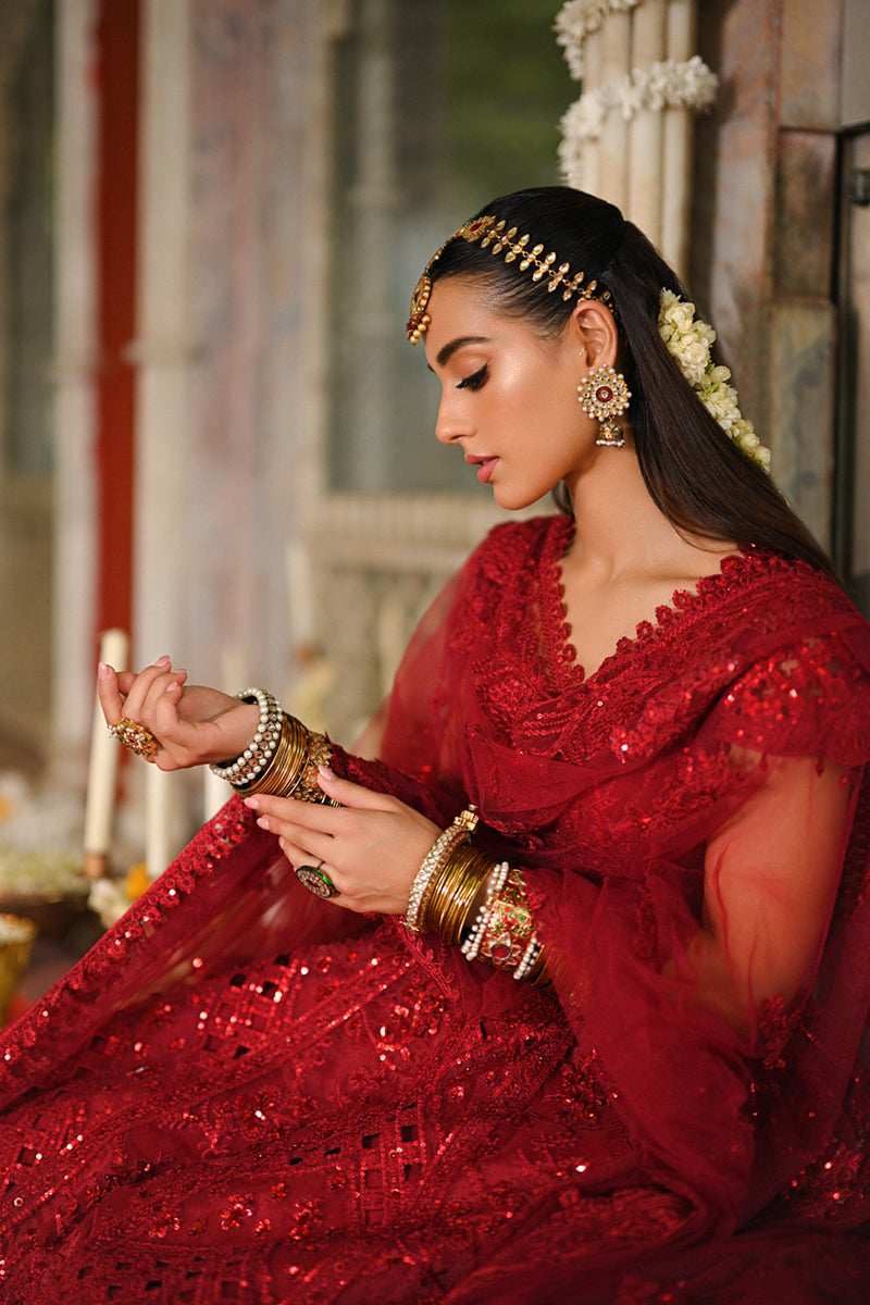 Qalamkar | Singhar Wedding Collection | RF-01 MUSKAAN by Qalamkar - Designer Dress - Type: Bridal - Available at Libayah - 100% Original
