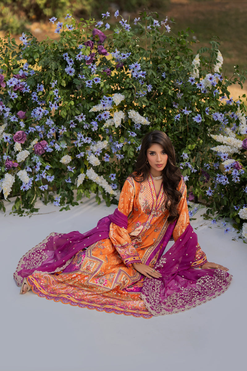 Qalamkar | Luxe Silk |  UA-03 ALMA by Qalamkar - Designer Dress - Type: Ladies Clothes - Available at Libayah - 100% Original