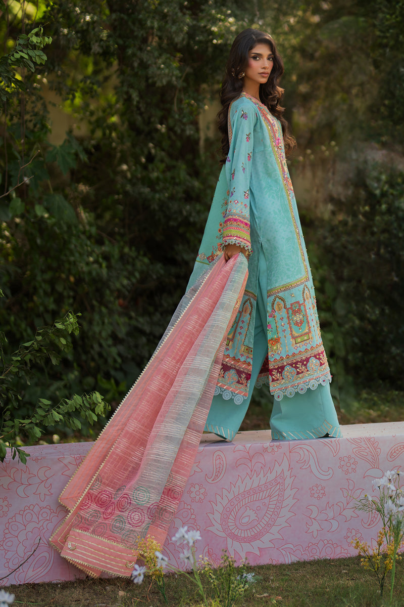 Qalamkar | Luxe Silk |   UA-06 SARA by Qalamkar - Designer Dress - Type: Ladies Clothes - Available at Libayah - 100% Original