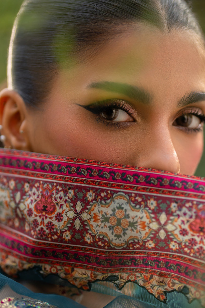 Qalamkar | Luxe Silk |  UA-09 TINA by Qalamkar - Designer Dress - Type: Ladies Clothes - Available at Libayah - 100% Original