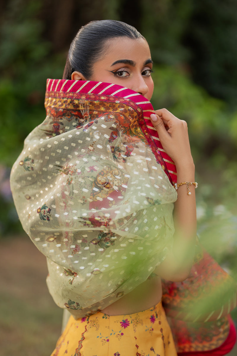 Qalamkar | Luxe Silk |  UA-08 LUNA by Qalamkar - Designer Dress - Type: Ladies Clothes - Available at Libayah - 100% Original