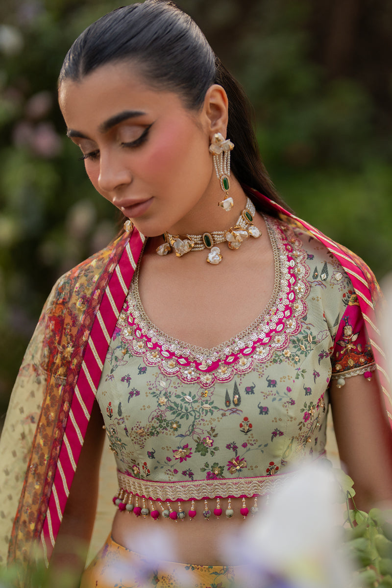Qalamkar | Luxe Silk |  UA-08 LUNA by Qalamkar - Designer Dress - Type: Ladies Clothes - Available at Libayah - 100% Original