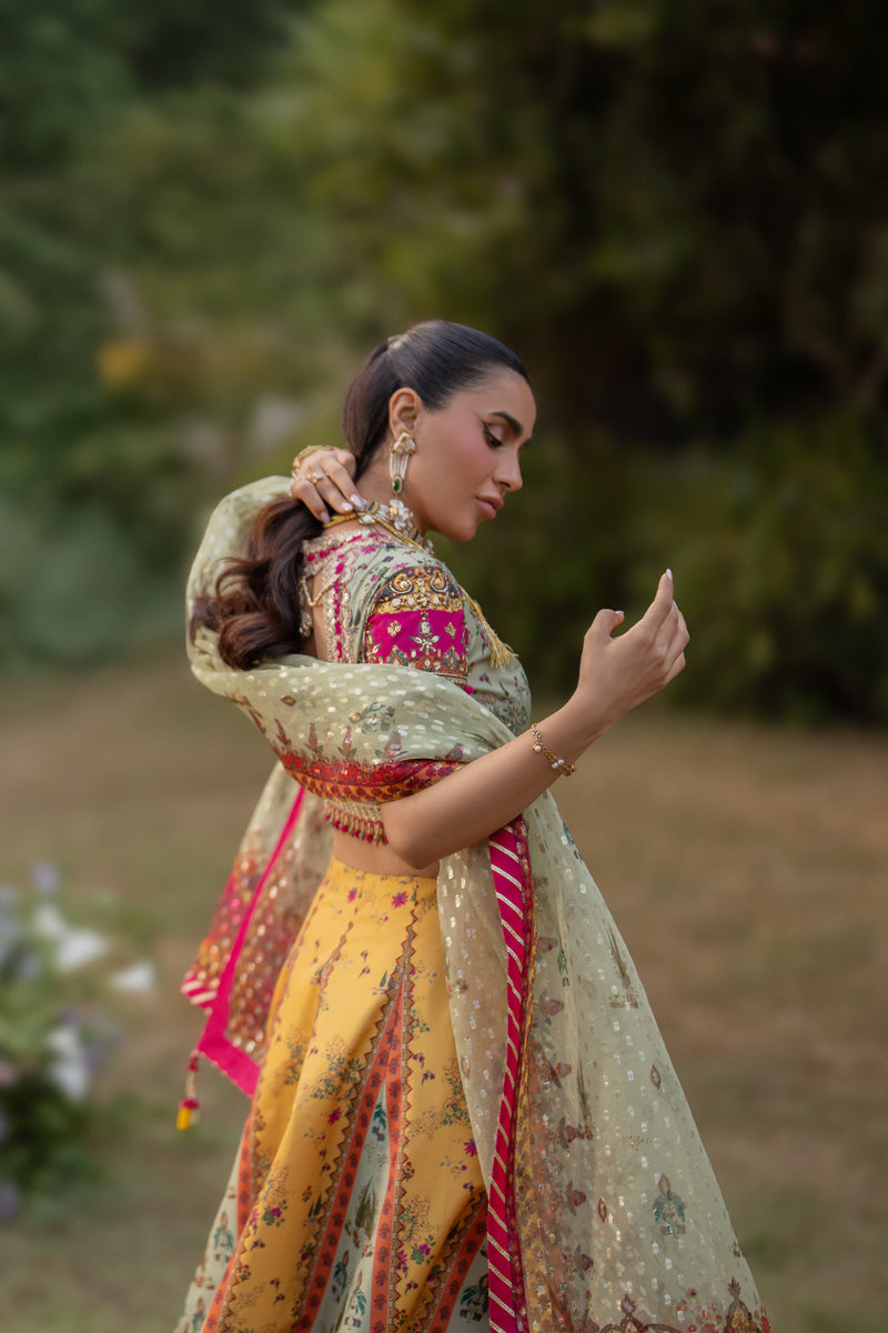 Qalamkar | Luxe Silk |  UA-08 LUNA by Qalamkar - Designer Dress - Type: Ladies Clothes - Available at Libayah - 100% Original