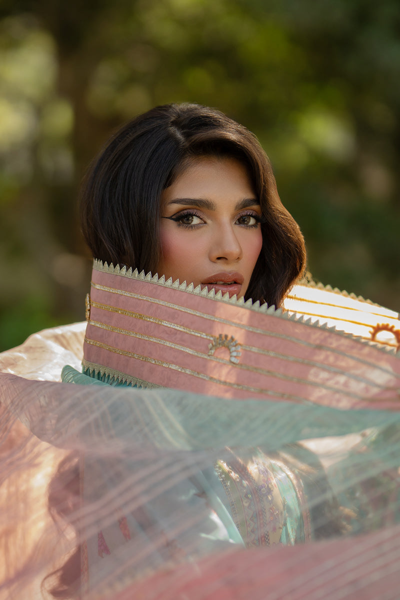 Qalamkar | Luxe Silk |   UA-06 SARA by Qalamkar - Designer Dress - Type: Ladies Clothes - Available at Libayah - 100% Original