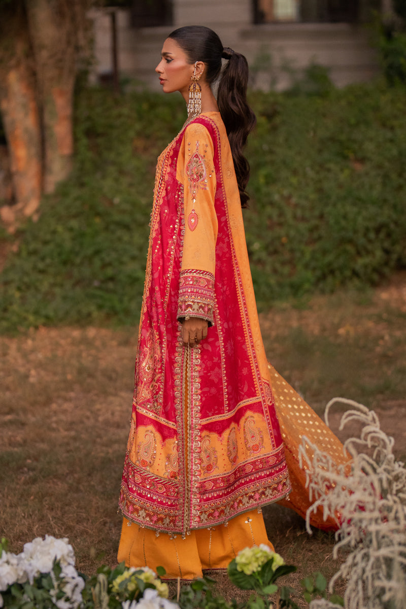 Qalamkar | Luxe Silk |  UA-05 FIORE by Qalamkar - Designer Dress - Type: Ladies Clothes - Available at Libayah - 100% Original