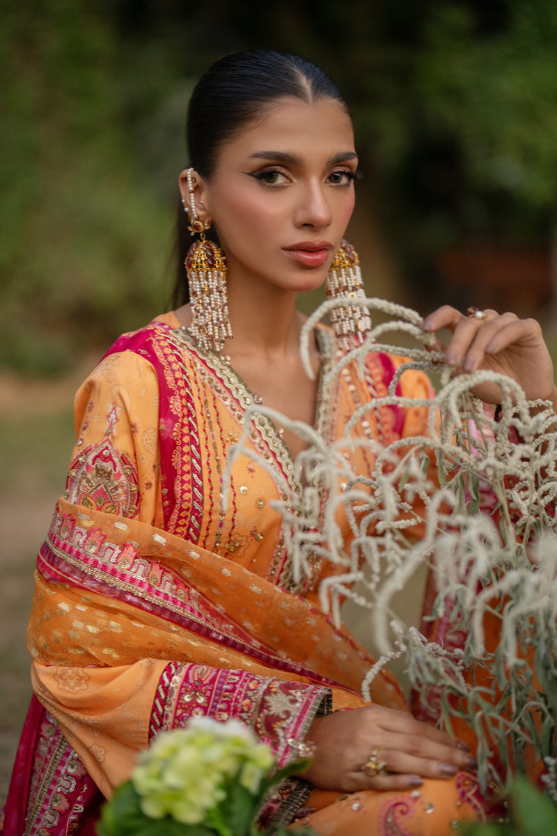 Qalamkar | Luxe Silk |  UA-05 FIORE by Qalamkar - Designer Dress - Type: Ladies Clothes - Available at Libayah - 100% Original