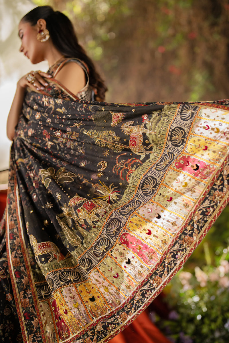 Qalamkar | Luxe Silk |   UA-04 AVA by Qalamkar - Designer Dress - Type: Ladies Clothes - Available at Libayah - 100% Original
