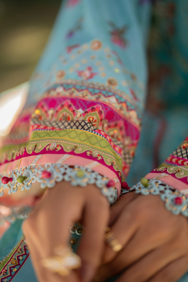 Qalamkar | Luxe Silk |   UA-06 SARA by Qalamkar - Designer Dress - Type: Ladies Clothes - Available at Libayah - 100% Original