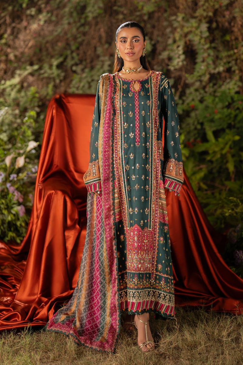 Qalamkar | Luxe Silk |  UA-02 NINA by Qalamkar - Designer Dress - Type: Ladies Clothes - Available at Libayah - 100% Original