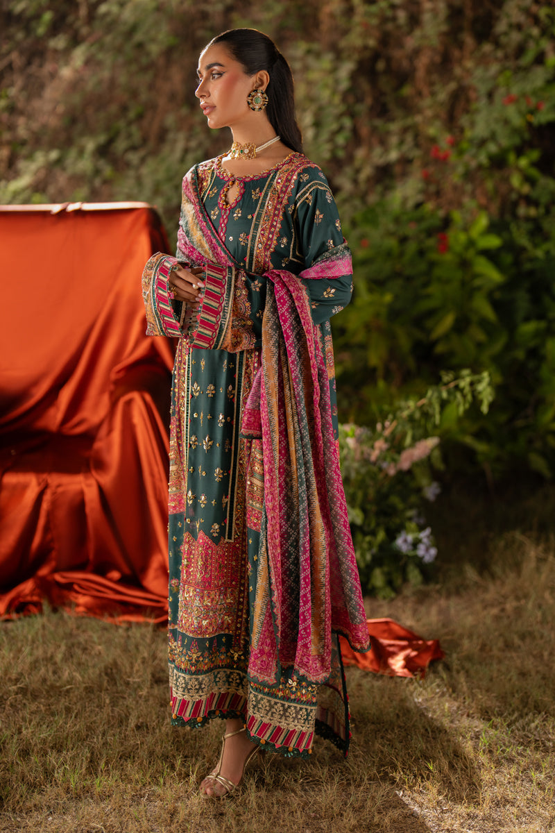 Qalamkar | Luxe Silk |  UA-02 NINA by Qalamkar - Designer Dress - Type: Ladies Clothes - Available at Libayah - 100% Original