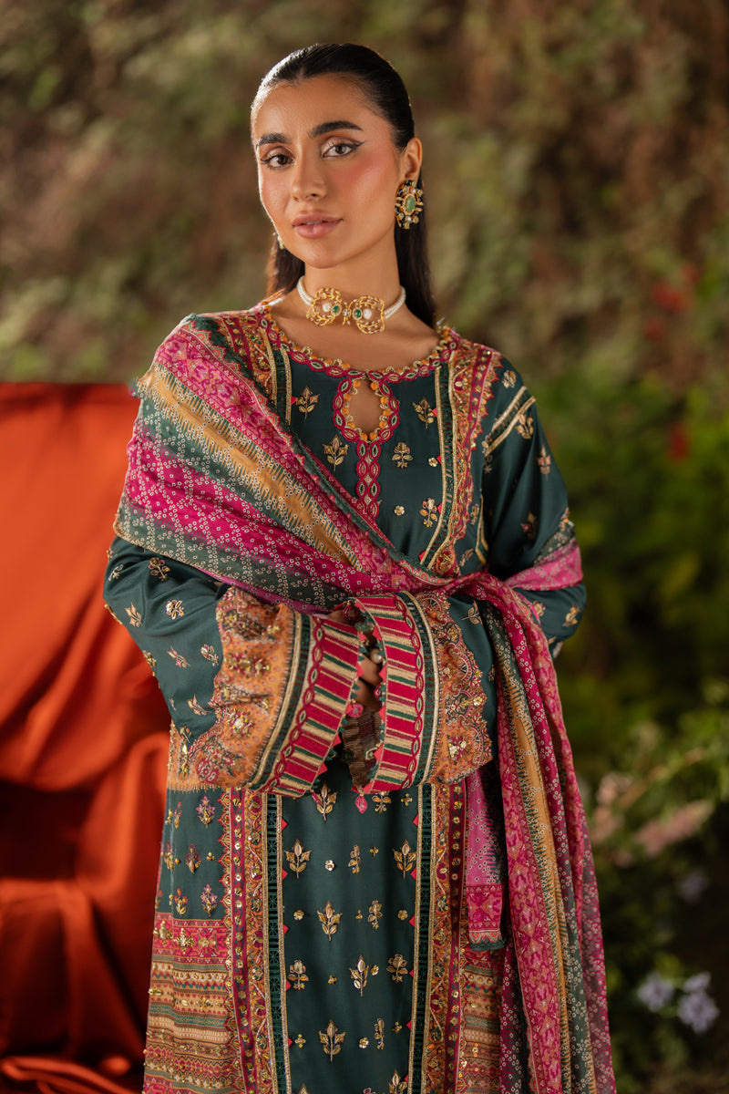 Qalamkar | Luxe Silk |  UA-02 NINA by Qalamkar - Designer Dress - Type: Ladies Clothes - Available at Libayah - 100% Original