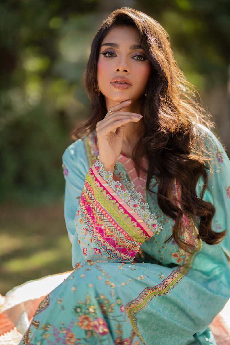 Qalamkar | Luxe Silk |   UA-06 SARA by Qalamkar - Designer Dress - Type: Ladies Clothes - Available at Libayah - 100% Original