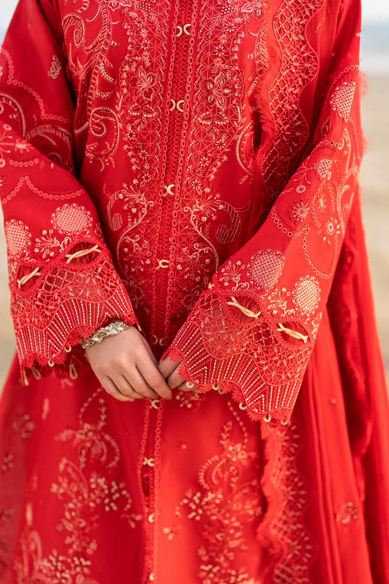 Qalamkar | Sahil Luxury Lawn | FK-07 BELLA by Qalamkar - Designer Dress - Type: Ladies Clothes - Available at Libayah - 100% Original