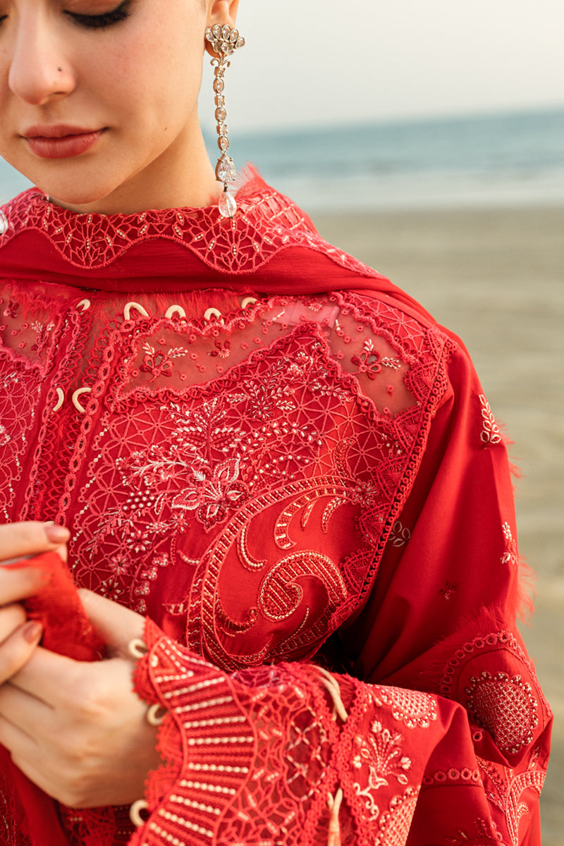 Qalamkar | Sahil Luxury Lawn | FK-07 BELLA by Qalamkar - Designer Dress - Type: Ladies Clothes - Available at Libayah - 100% Original