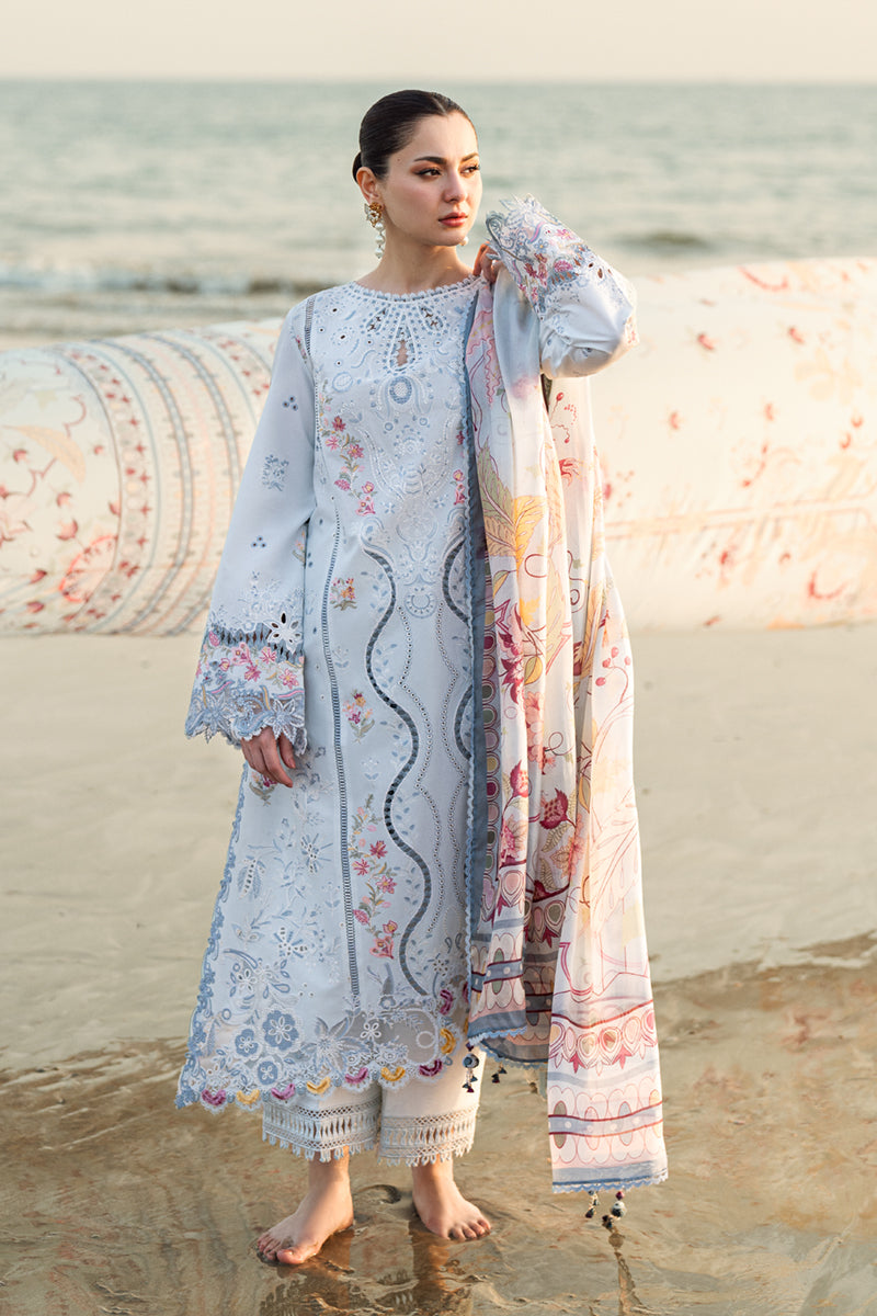Qalamkar | Sahil Luxury Lawn | FK-02 ISABELLA by Qalamkar - Designer Dress - Type: Ladies Clothes - Available at Libayah - 100% Original