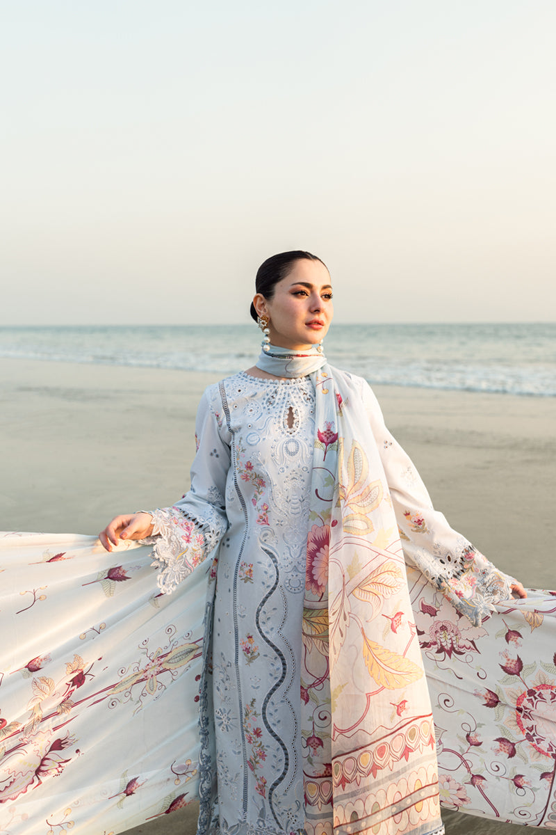 Qalamkar | Sahil Luxury Lawn | FK-02 ISABELLA by Qalamkar - Designer Dress - Type: Ladies Clothes - Available at Libayah - 100% Original