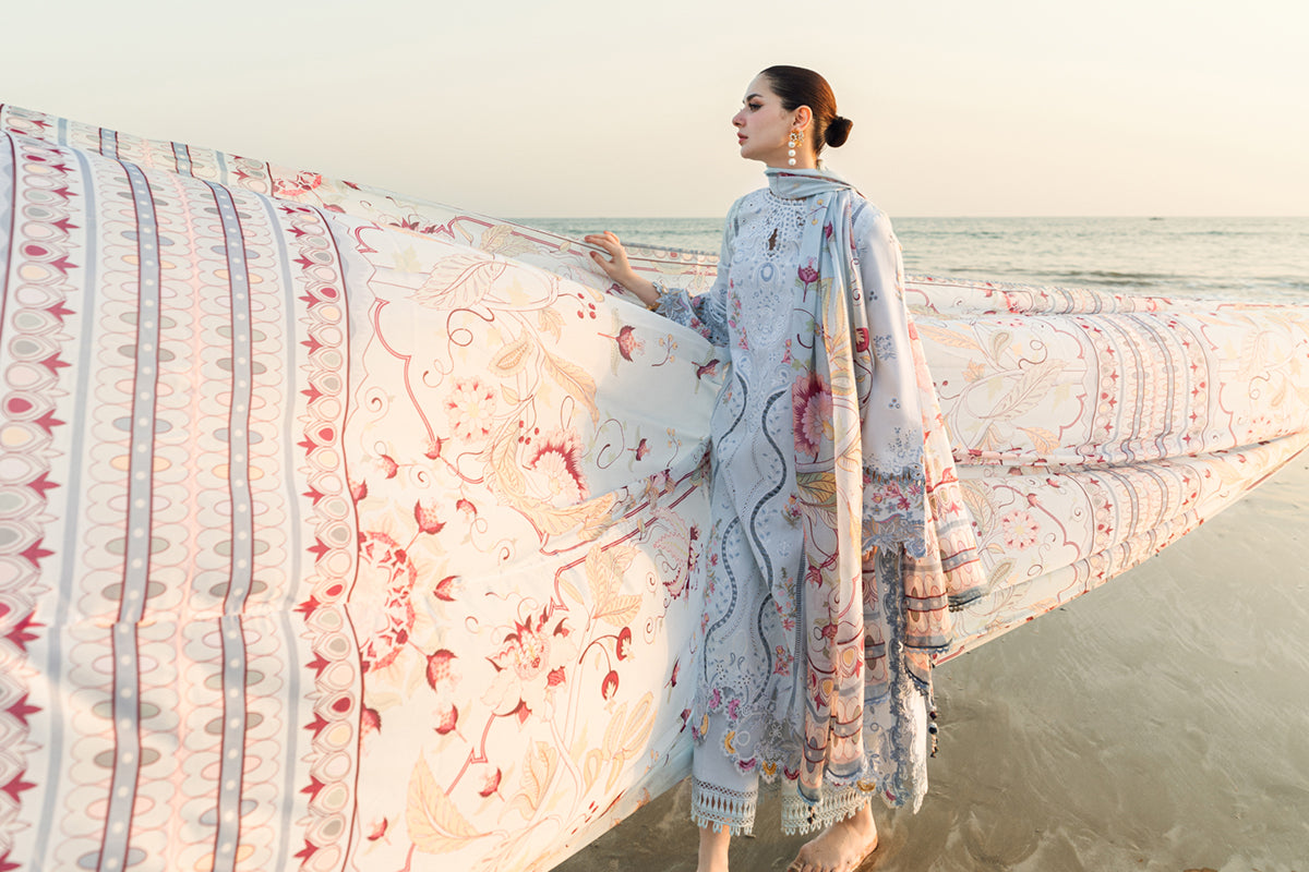 Qalamkar | Sahil Luxury Lawn | FK-02 ISABELLA by Qalamkar - Designer Dress - Type: Ladies Clothes - Available at Libayah - 100% Original