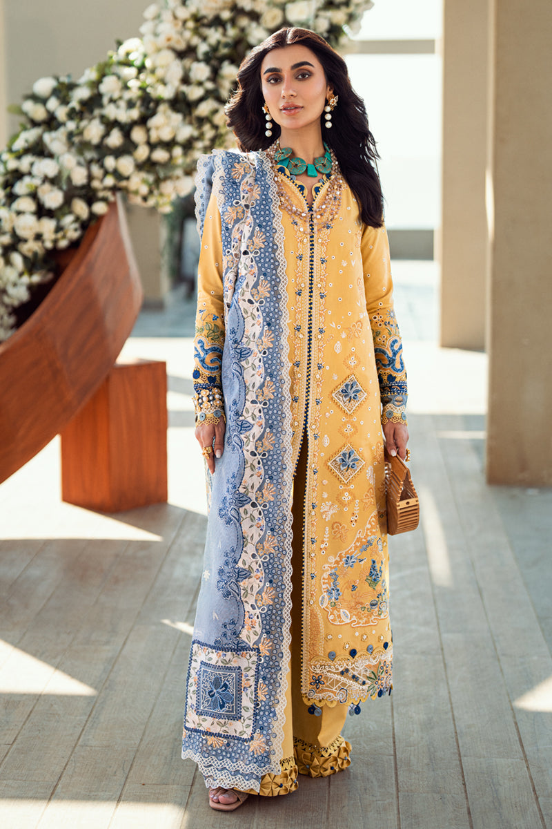Qalamkar | Sahil Luxury Lawn | FK-06 NATALIE by Qalamkar - Designer Dress - Type: Ladies Clothes - Available at Libayah - 100% Original
