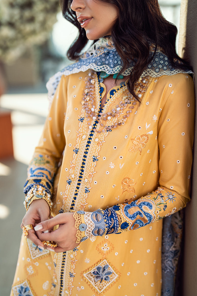 Qalamkar | Sahil Luxury Lawn | FK-06 NATALIE by Qalamkar - Designer Dress - Type: Ladies Clothes - Available at Libayah - 100% Original