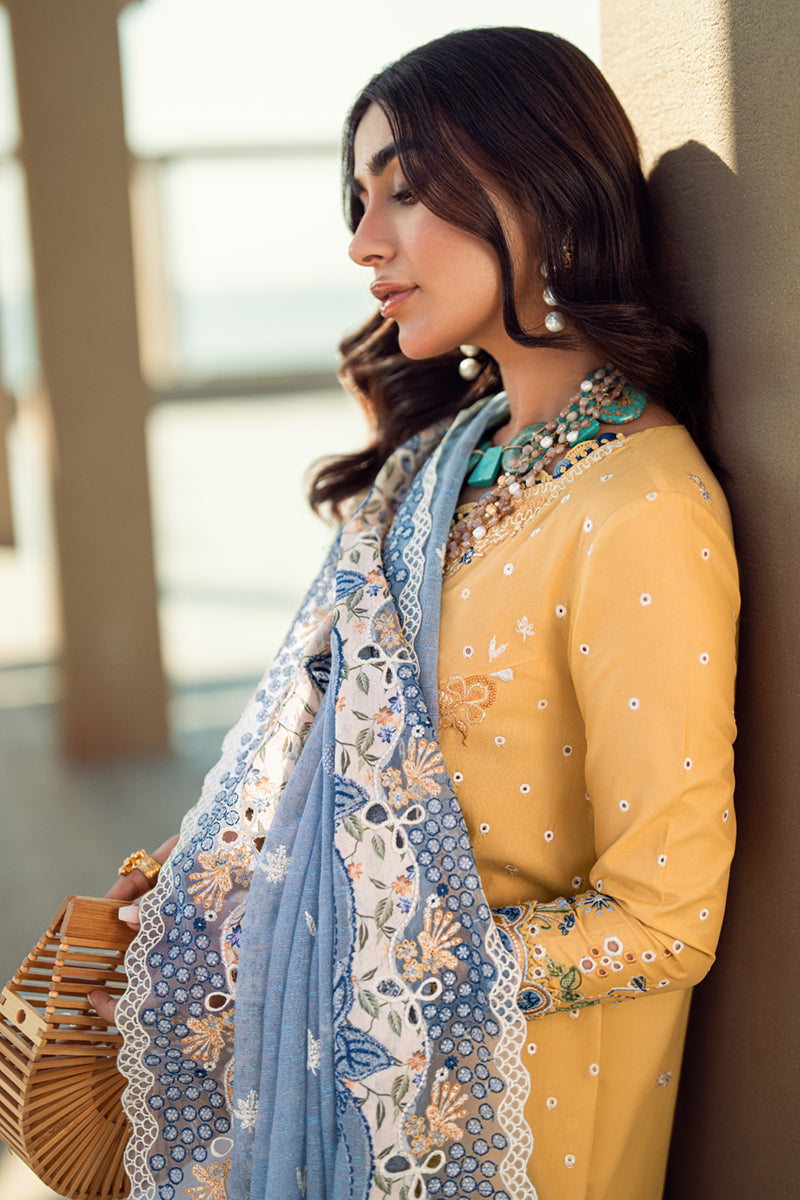 Qalamkar | Sahil Luxury Lawn | FK-06 NATALIE by Qalamkar - Designer Dress - Type: Ladies Clothes - Available at Libayah - 100% Original