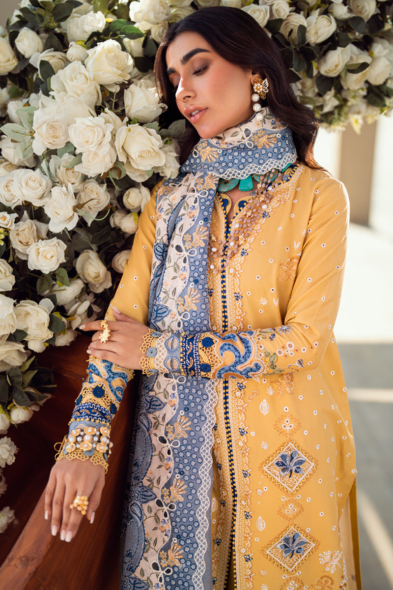 Qalamkar | Sahil Luxury Lawn | FK-06 NATALIE by Qalamkar - Designer Dress - Type: Ladies Clothes - Available at Libayah - 100% Original