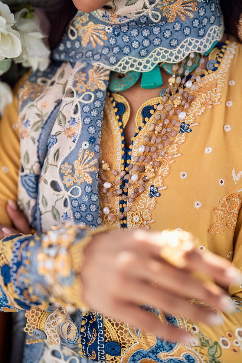 Qalamkar | Sahil Luxury Lawn | FK-06 NATALIE by Qalamkar - Designer Dress - Type: Ladies Clothes - Available at Libayah - 100% Original