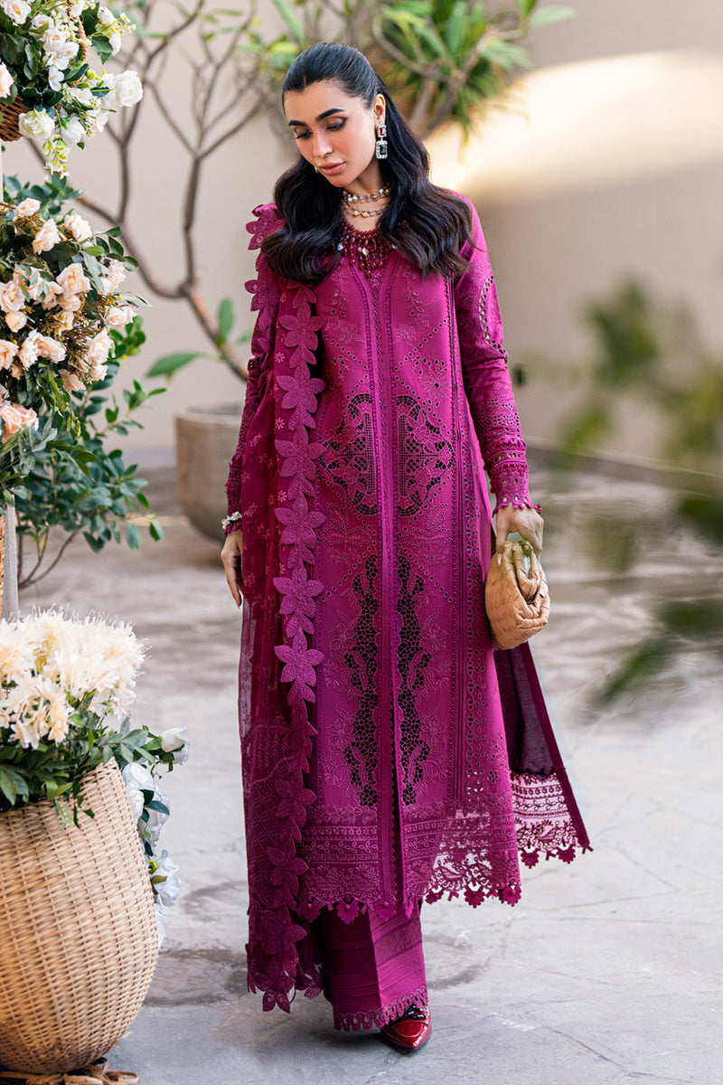 Qalamkar | Sahil Luxury Lawn | FK-11 VIOLET by Qalamkar - Designer Dress - Type: Ladies Clothes - Available at Libayah - 100% Original