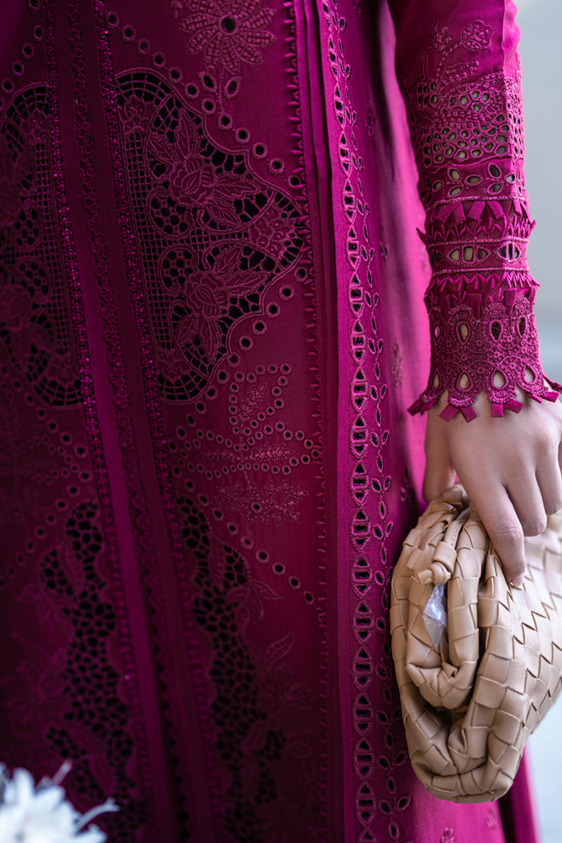 Qalamkar | Sahil Luxury Lawn | FK-11 VIOLET by Qalamkar - Designer Dress - Type: Ladies Clothes - Available at Libayah - 100% Original