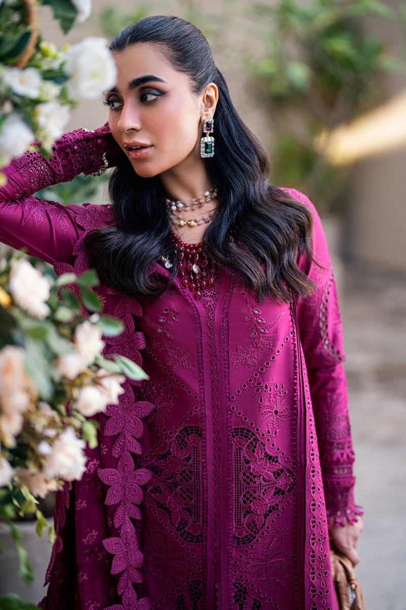 Qalamkar | Sahil Luxury Lawn | FK-11 VIOLET by Qalamkar - Designer Dress - Type: Ladies Clothes - Available at Libayah - 100% Original