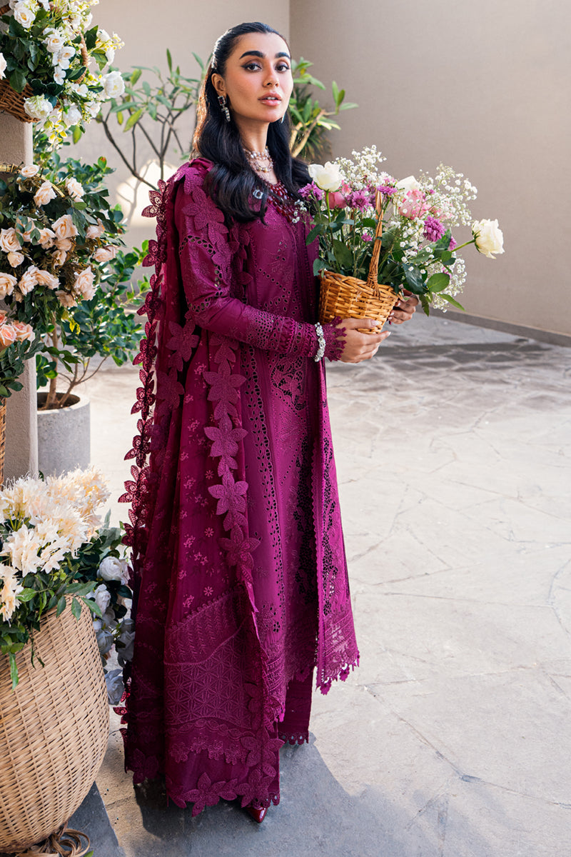 Qalamkar | Sahil Luxury Lawn | FK-11 VIOLET by Qalamkar - Designer Dress - Type: Ladies Clothes - Available at Libayah - 100% Original