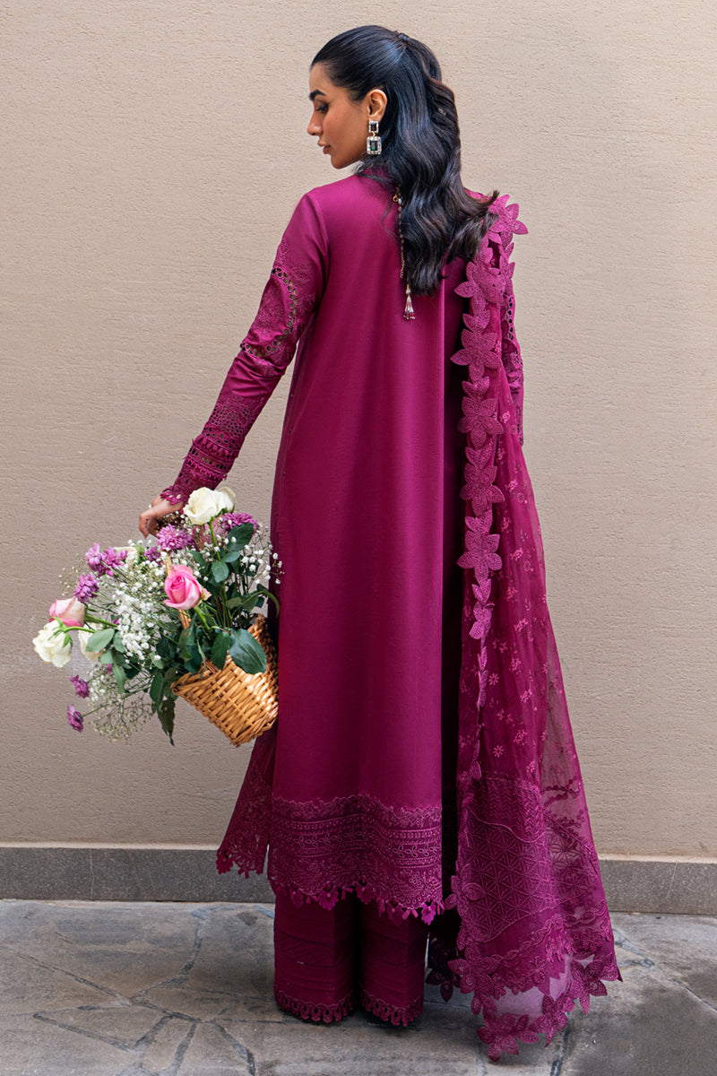 Qalamkar | Sahil Luxury Lawn | FK-11 VIOLET by Qalamkar - Designer Dress - Type: Ladies Clothes - Available at Libayah - 100% Original