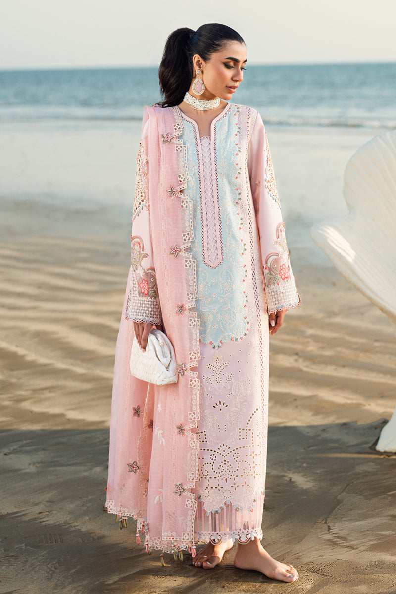 Qalamkar | Sahil Luxury Lawn | FK-08 REEM by Qalamkar - Designer Dress - Type: Ladies Clothes - Available at Libayah - 100% Original