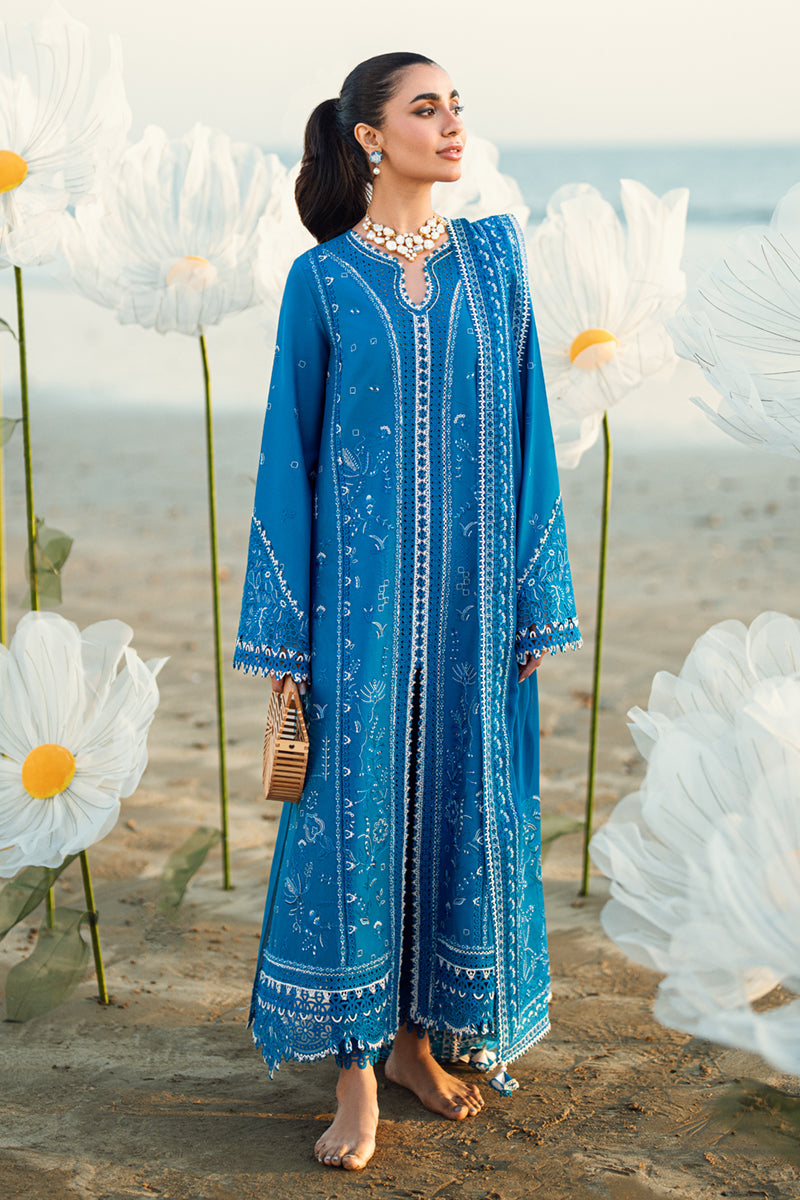 Qalamkar | Sahil Luxury Lawn | FK-03 VICTORIA by Qalamkar - Designer Dress - Type: Ladies Clothes - Available at Libayah - 100% Original