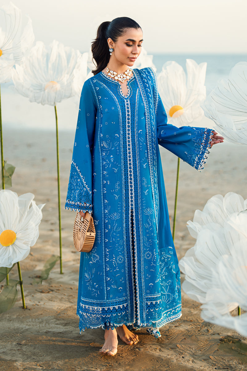 Qalamkar | Sahil Luxury Lawn | FK-03 VICTORIA by Qalamkar - Designer Dress - Type: Ladies Clothes - Available at Libayah - 100% Original