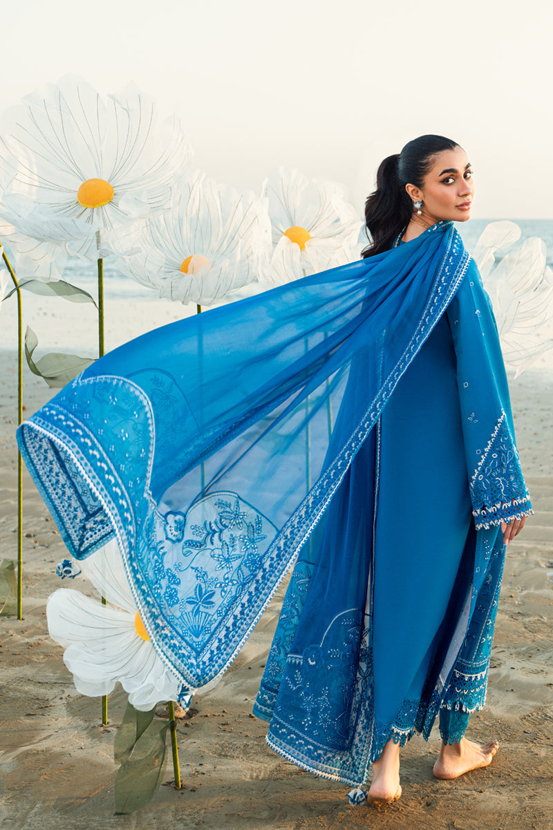 Qalamkar | Sahil Luxury Lawn | FK-03 VICTORIA by Qalamkar - Designer Dress - Type: Ladies Clothes - Available at Libayah - 100% Original