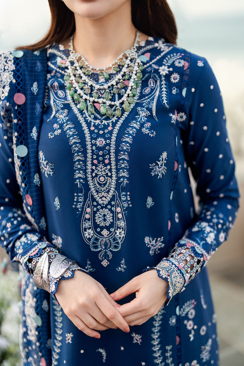 Qalamkar | Sahil Luxury Lawn | FK-05 AURORA by Qalamkar - Designer Dress - Type: Ladies Clothes - Available at Libayah - 100% Original