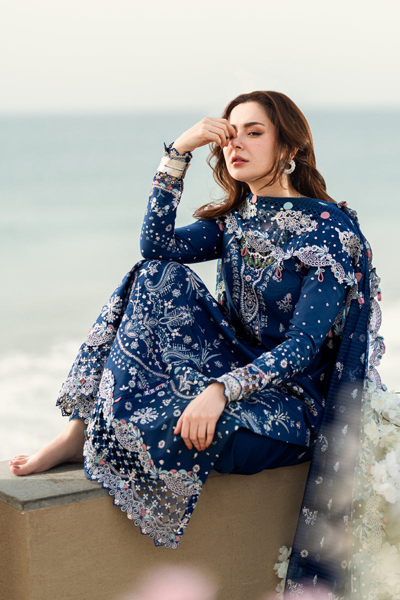 Qalamkar | Sahil Luxury Lawn | FK-05 AURORA by Qalamkar - Designer Dress - Type: Ladies Clothes - Available at Libayah - 100% Original