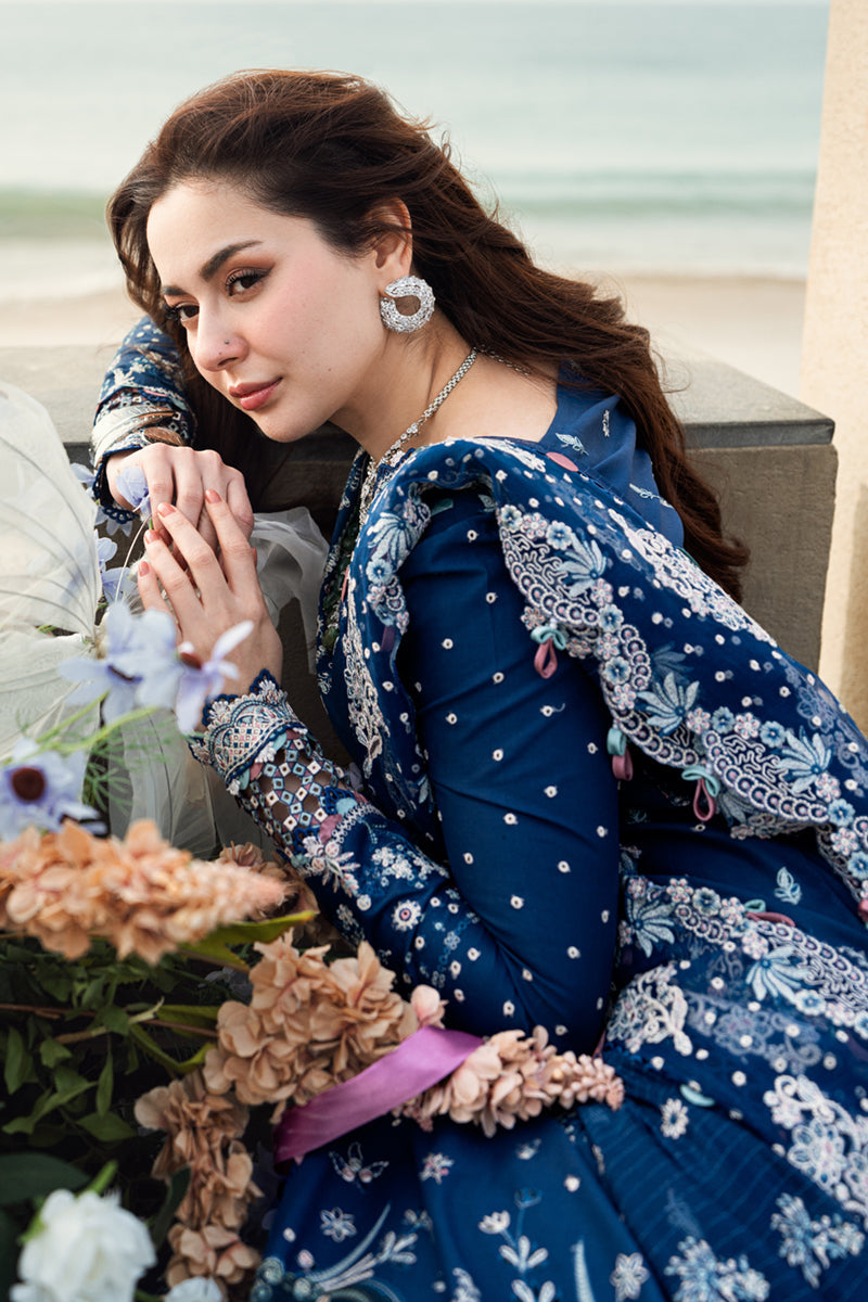 Qalamkar | Sahil Luxury Lawn | FK-05 AURORA by Qalamkar - Designer Dress - Type: Ladies Clothes - Available at Libayah - 100% Original