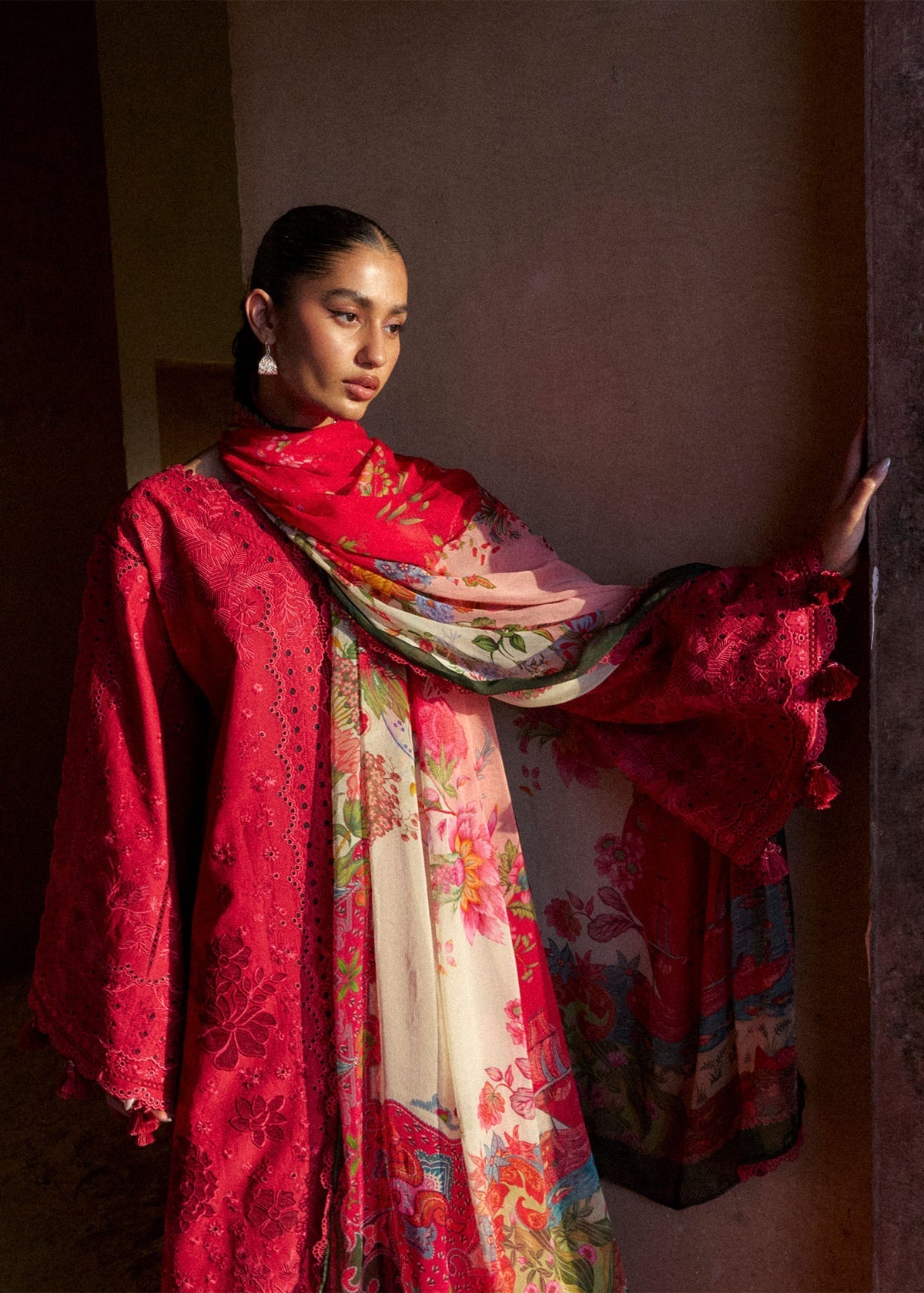 Hussain Rehar | Zan SS26 | Qermez by Hussain Rehar - Designer Dress  - Type : Ladies Clothes - Available at Libayah - 100% Original 