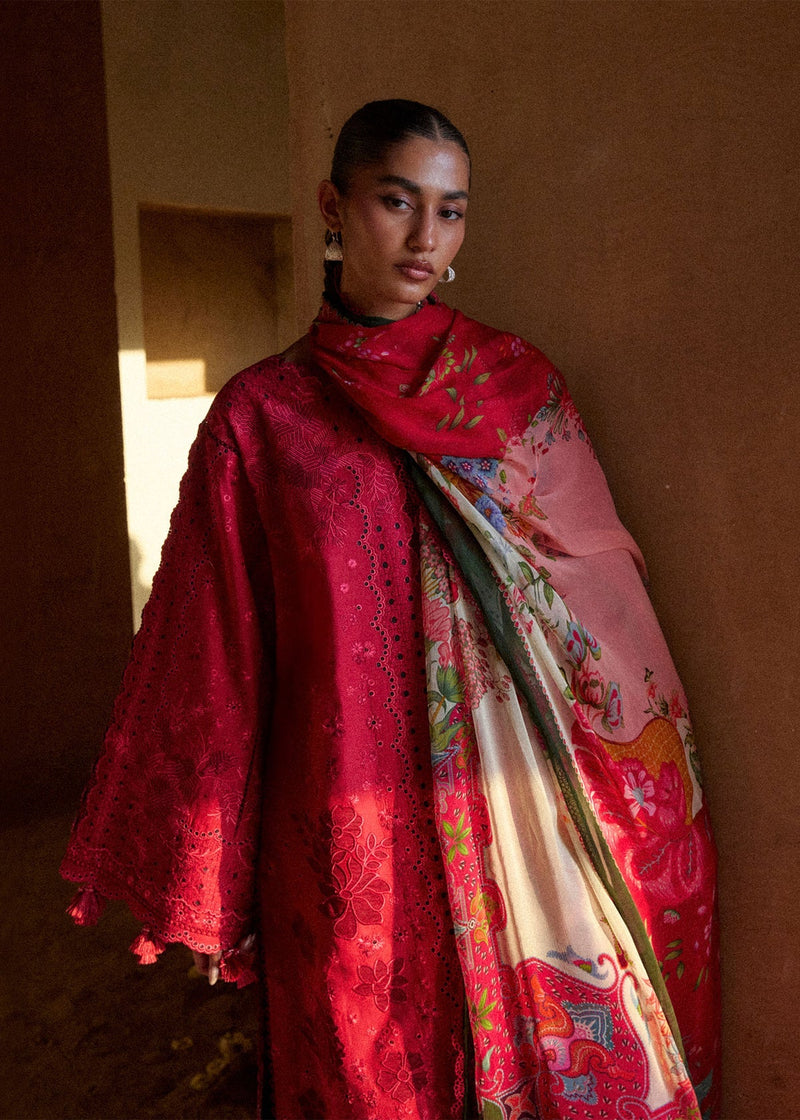 Hussain Rehar | Zan SS26 | Qermez by Hussain Rehar - Designer Dress  - Type : Ladies Clothes - Available at Libayah - 100% Original 
